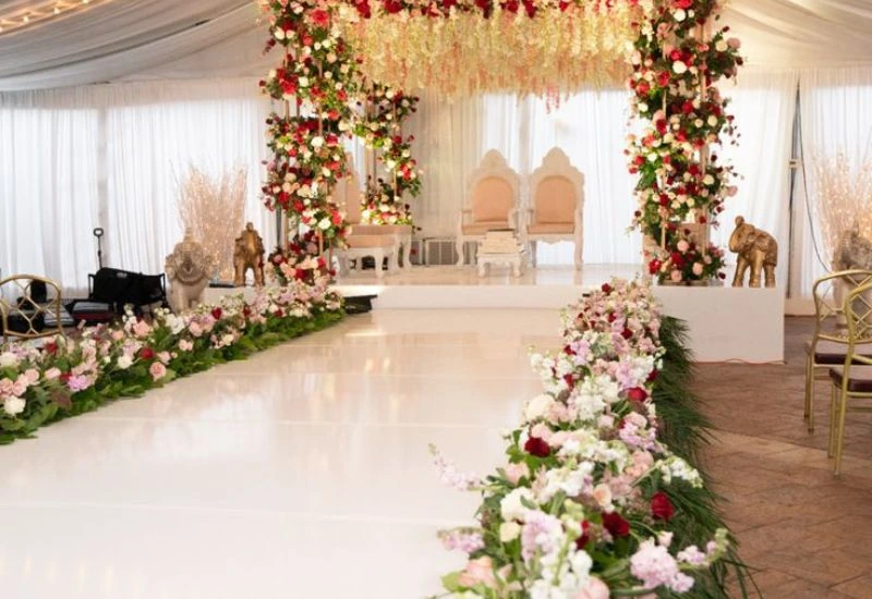 floral wedding walkways